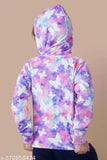 Cotton blend, printed net Butterfly Adventure hoodie for girls (2-3 years), playful and cozy kids' fashion