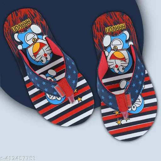 Printed EVA Doraemon kids slipper for daily wear, colorful cartoon character pattern on soft soles