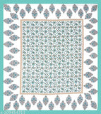 Yellow floral cotton flat sheets & pillow covers - fine quality summer bedding from Jaipur, India