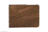 Brown PU artificial leather casual wallet by Tejaro Men, featuring 3 compartments. Ideal for gifting to stylish men. Free size (6cm x 8cm). Made in India