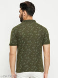 Men's cotton blend golf t-shirt pack (2 pieces), short sleeves, printed all-over design, sizes M, L, XL, XXL