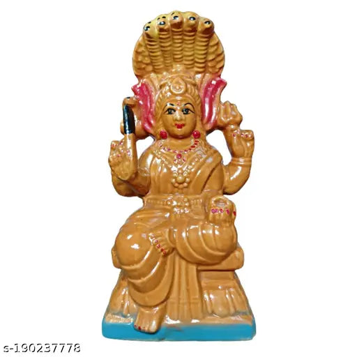 Handmade ceramic Durga Mariamman Devi Maa statue, traditional Indian God idol for home decor (22cm)