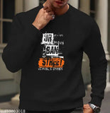 Printed polycotton Chase Dreams Not Perfection long sleeve men's sweatshirt, inspiring words on bold design