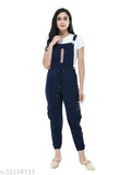 Striped navy cotton blend jumpsuit, sleeveless, trending women's fashion in sizes S-XL