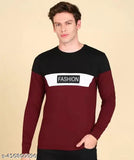 Colorblocked cotton-blend long sleeve men's t-shirt, Meetri brand, India origin