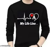 Men's polyester long sleeved t-shirt, A Life Line printed design, India origin