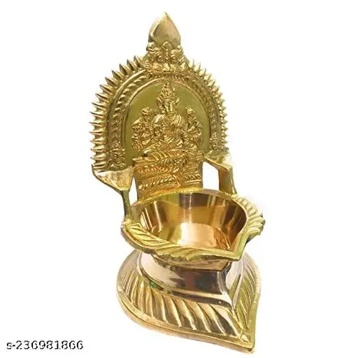Brass antique Varahi Deepam God idol (10cm x 14.5cm x 9cm), intricately handcrafted in India, brings spiritual positivity and richness to home & celebrations
