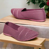Multicolor textile ballet flats with high quality sole for women and girls, slip-on style, perfect for casual occasions