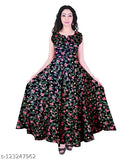 Stylish rayon sleeveless printed combo gown and kurti, ideal for functions, festivals, parties or office wear. Single sizes available: M (Bust 38 in), L (Bust 40 in), XL (Bust 42 in), XXL (Bust 44 in). Made by Saniya Industries, India