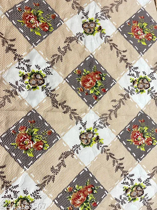 Reversible double cotton comforter with quilted texture, ideal for year-round AC use. CozyDreams by Shri Sanwalia, India