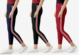 Solid cotton women's jeggings pack of 3 - Variety of sizes for a fashionable choice