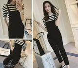 Black SRK COLLECTION women's Lycra jumpsuit, three-quarter sleeves, imported stretchable fabric from India