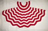 Red & white striped crochet sweater, handmade wool, Christmas theme for toddlers (100% hand knitted), Indian origin