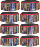 Cotton Himanchali cap style F pack, traditional printed caps in onesize, best from India
