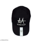 Embroidered cotton AA icon star cap, adjustable for men and boys, Made in India