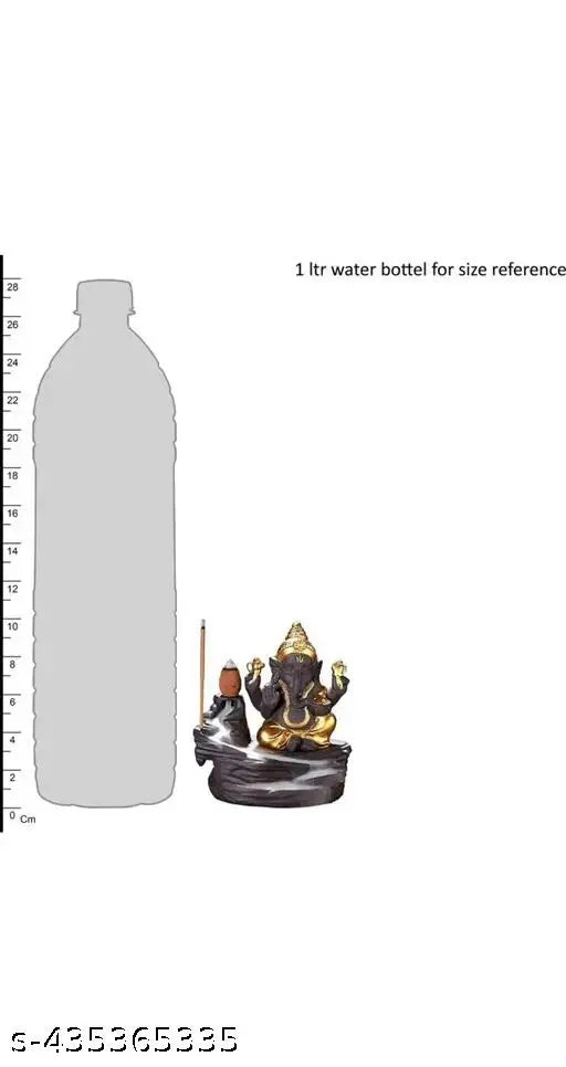 Resin Divcoll Shiv & Ganesha Smoke Backflow Combo with 101 scented cones. Indian god idols for home decor or gifting