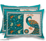 Jaipuri cotton bedsheet, 2 pillow covers. Soft and durable Jaipuri-patterned flat sheets for summer. Made in India." (107 characters)