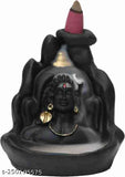 Poly Resin Indian God Idol Combo: Khatu Shyam & Shiv Yogi with Free Backflow Cones