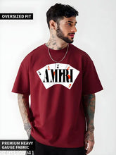 Men's Amiri print, cotton blend baggy drop shoulder t-shirt. Perfect for daily wear, yoga, or college. Oversized style in trendy colors, made in India." (106 characters)