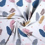 Cotton botanical fitted bedsheet set with diwan & 3 pillow covers by M/S KETAN TEXTILE, ideal for adult summer use. 72x78" bedsheet & 18x28" pillow cover sizes, microfiber polycotton fabric, hand wash recommended