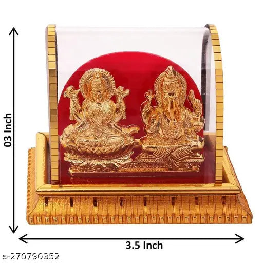 Acrylic Hindu Ganesh-Lakshmi idol for home decor, office or car dashboard, Diwali gifting