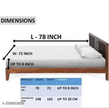 Multicolor Comfolust microfiber fitted elastic bedsheet, botanical print, perfect for summer, adult-sized double bed