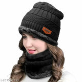Ultra-soft woolen unisex beanie cap in side fur unique design, warm and cozy accessory for men and women, India origin