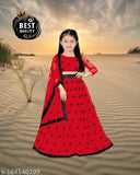 Polka dot net embroidered Lehenga Choli by Femisha Creation, suitable for 3-15 years old girls, Indian traditional party wear