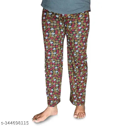 Multicolor cotton women's pyjamas and lounge pants pack (4 items) - ideal for sleepwear, yoga wear, or lounging at home