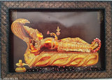 Synthetic resin Indian wall hanging, 9x12 inches, Lord Sri Anantha Padmanabha Swamy Sayanam image