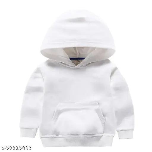 Cotton kids hoddies, solid color long sleeve for 7-12 years old, made in India