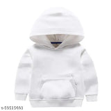 Cotton kids hoddies, solid color long sleeve for 7-12 years old, made in India