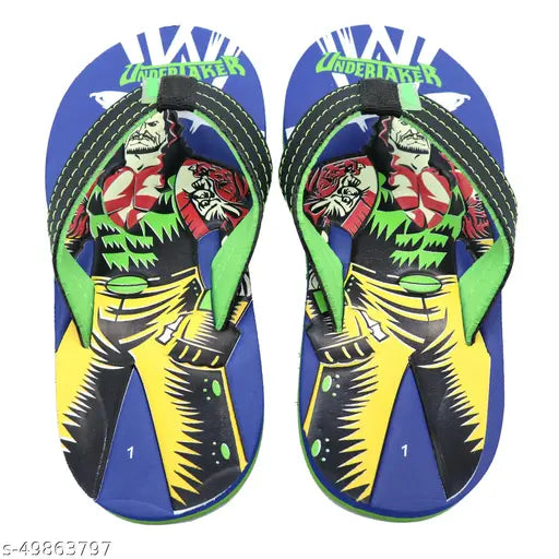 Printed net EVA flip flops for boys aged 2.5-11 years, made in India