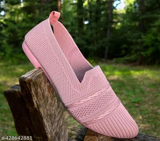 Rosegold canvas striped slip-on partywear belly, fashionable and durable for casual, formal, or party occasions