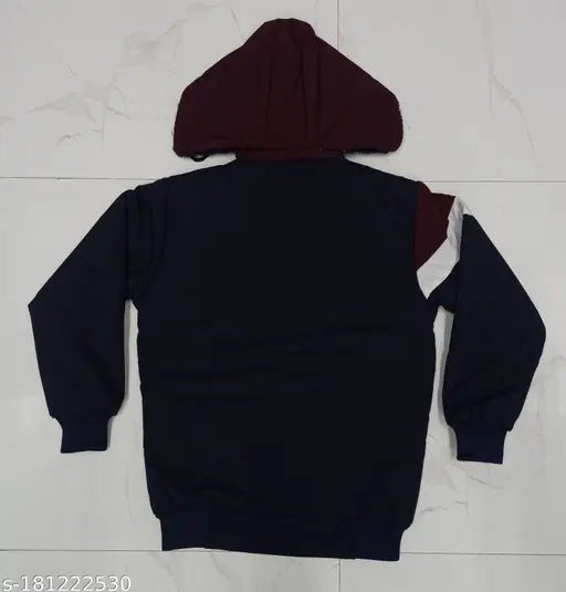 Colorblocked PU winter jacket for boys, 10-14 years, Urbane Boys Flawsome design