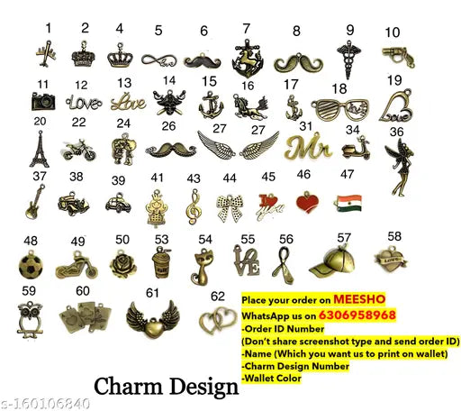 Faux leather custom men's wallet, solid color, 5 compartments, free size (7cm x 7cm)