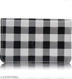 Brown faux leather business card holder, perfect for men & women. Solid design for everyday use