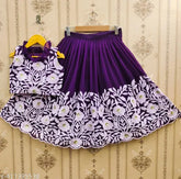 Georgette lehenga choli for girls with embroidered patterns, sleeveless and stitched net, 2-8 years, made in India