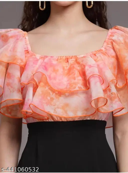 Lycra DJ JAMPSUIT ORENJ, short-sleeved dyed/washed dancewear for men, India origin