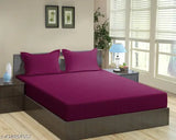 90x90 inch Roomstyle180 TC Glace Cotton Stripe Double Bedsheet & Pillowcovers (2pc), satin-smooth, superfine, summer-ready bedding ensemble