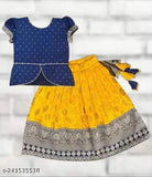 Printed net Lehanga Cholis for Kids (12-12 years), India