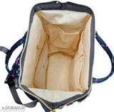 Water-resistant navy blue Unicon print diaper backpack for mothers, spacious and practical with multiple pockets