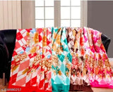 Geometric fleece blankets (4pcs), trendy and classy, free size (86in x 56in), made in India