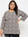 Vinaan Plus Size Women's Rayon Printed VNeck Top - XL, XXL, 3XL, 4XL. Comfortable, versatile, and colorfast casual wear