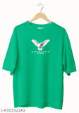 Cotton "RISE AGAIN" motivational half-sleeve tee, bold print design for men's everyday style. Size M (38 in chest, 27 in length)