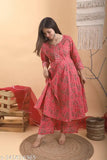 Pure rayon maternity gown, printed combo, three-quarter sleeves, feeding nighty, India-origin best quality