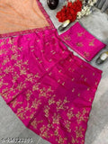 Kids taffeta silk embroidered lengha choli for traditional parties and festivals, available in multiple sizes from 0-3 months to 14-15 years, Indian origin