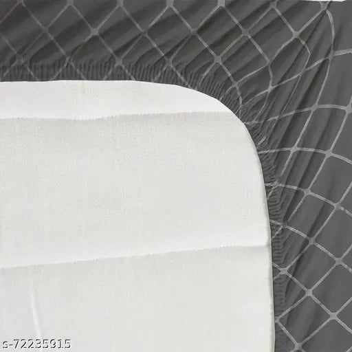 Cotton check double bedsheet, superfine glace print, 3-pack for home or hotels