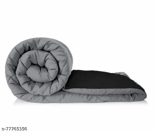 King-size, woolen, reversible microfiber double comforter - luxurious, soft and cozy bedding from India