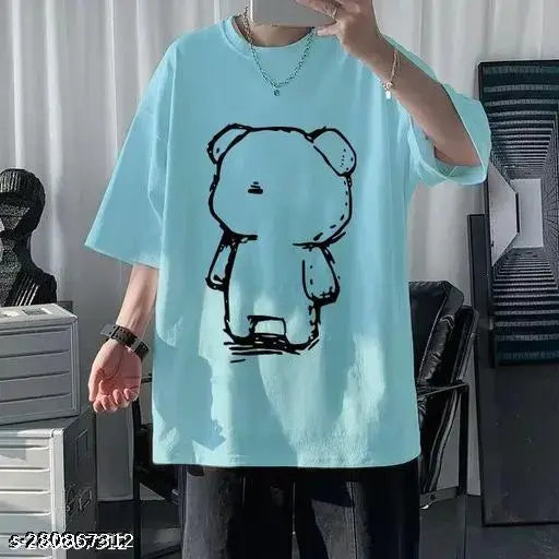 Oversize women's cotton t-shirt, solid pattern, XS to XXXXL sizes available